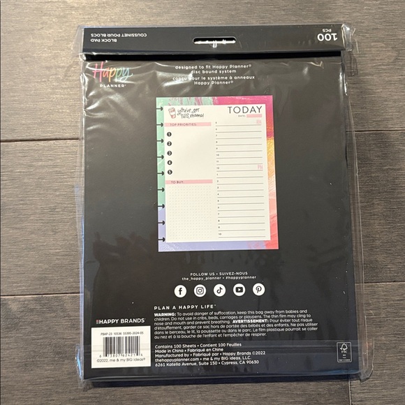 Happy Planner Colorful Daily Block Pad - 100 sheets - Picture 2 of 2